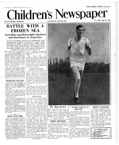 Roger Bannister, portada de 