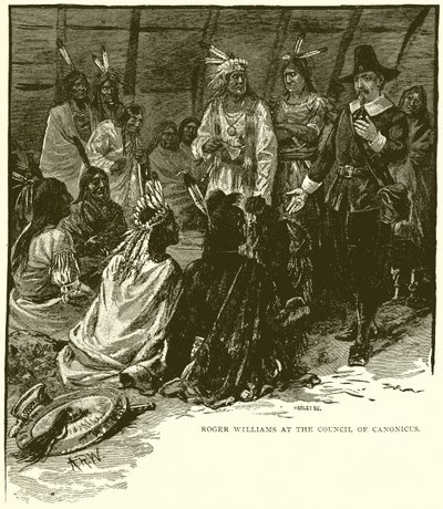 Roger Williams en el Consejo de Canonicus de English School