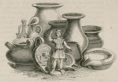 Antigüedades romanas encontradas en el sitio de St Pauls Cross de English School