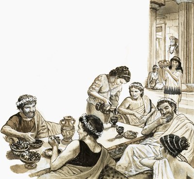 Romanos festejando de English School