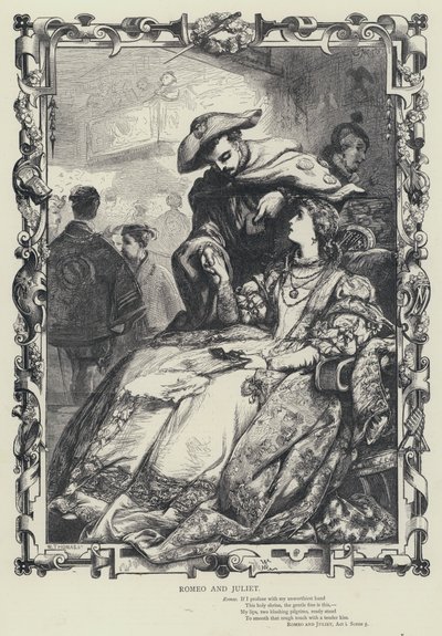 Romeo y Julieta, Acto i, Escena 5 (grabado) de English School