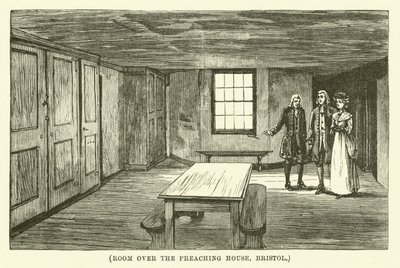 Sala sobre la casa de predicación, Bristol (grabado) de English School