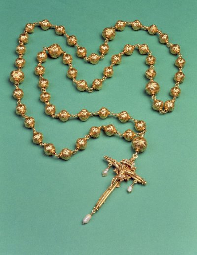 Rosario perteneciente a María Reina de Escocia, 1587 de English School