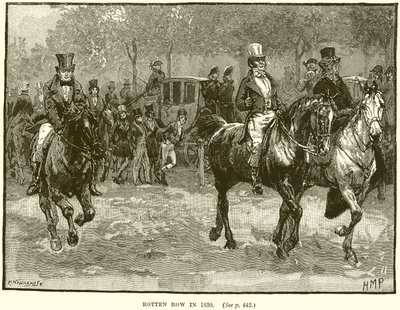 Rotten Row en 1830 de English School