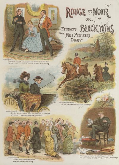 Rouge et Noir, o Black Wins, extractos del diario de Miss Pettifer (cromolitografía) de English School
