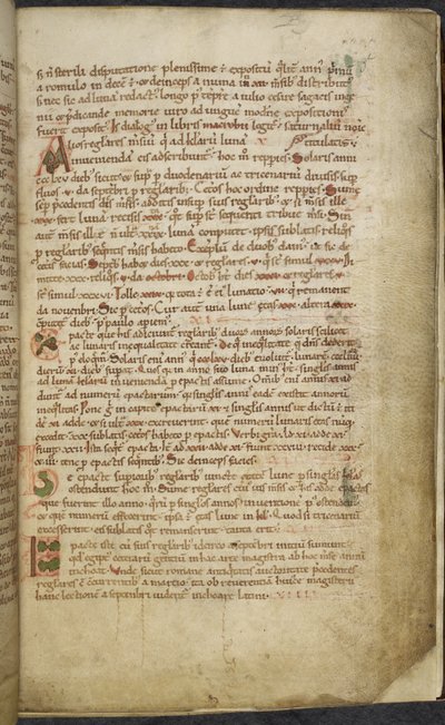 Real 13. A.XI, f.5 Dibujos iniciales y marginales, Computus, Helperic de Auxerre (vitela) de English School