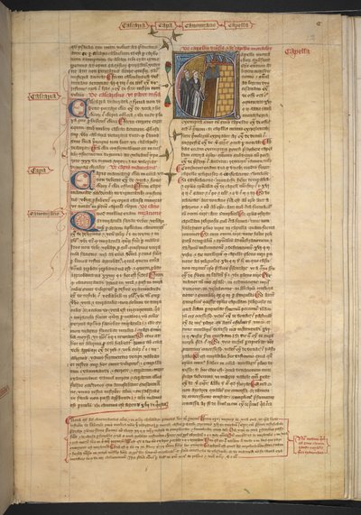 Real 6 E VI, f. 232, Capella (Capilla), c.1360-75 (vitela) de English School