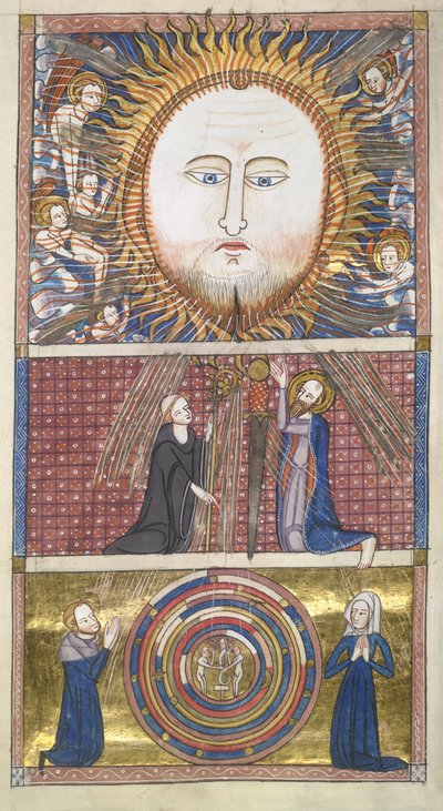 Real 6 E. VI fol.16 Cristo Sol atrae las almas, de Ome Bonum de James le Palmer de English School