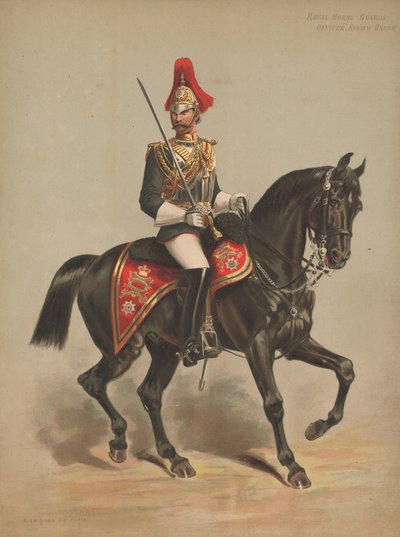 Guardias Reales a Caballo, Oficial, Orden de Revista de English School
