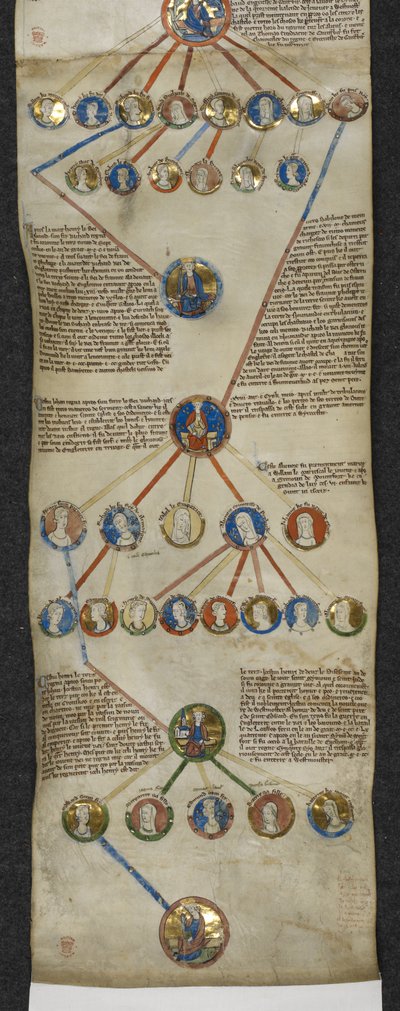 Real MS 14 B V, Crónica Genealógica de los Reyes de Inglaterra, Enrique II a Eduardo I (pergamino) de English School