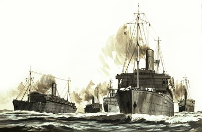 Barcos de la Línea Real de Correo en servicio durante la Primera Guerra Mundial de English School