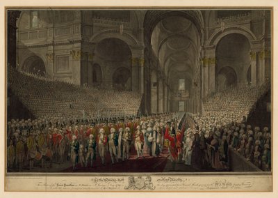 Procesión Real en la Catedral de San Pablo en el Día de San Jorge, 1789 de English School
