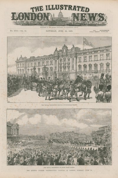 Procesión real saliendo del Palacio de Buckingham y en Hyde Park Corner de English School