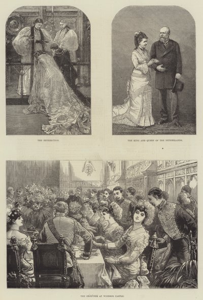 Boda real del príncipe Leopoldo y la princesa Helena (grabado) de English School