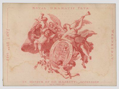 Fiesta dramática real en honor del aniversario de la ascensión del Rey Jorge IV, 26 de enero de 1825 de English School
