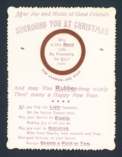 Banda elástica, tarjeta de Navidad de English School