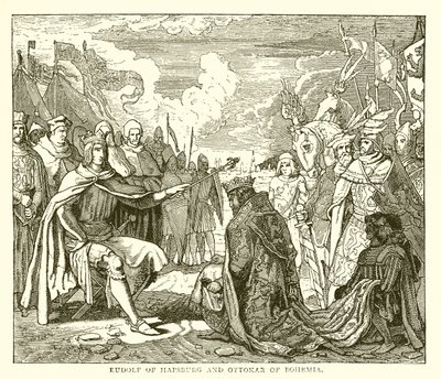 Rodolfo de Habsburgo y Otakar de Bohemia de English School