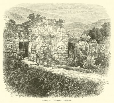 Ruinas en Cesarea de Filipo de English School