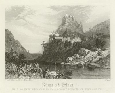 Ruinas en Ettaia, India de English School