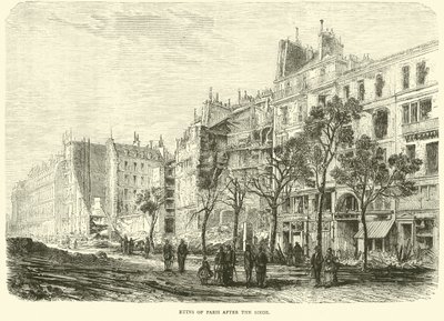 Ruinas de París después del asedio, abril 1871 de English School