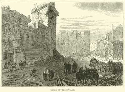 Ruinas de Thionville, diciembre 1870 de English School