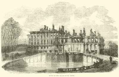 Ruinas del Palacio de St Cloud, octubre de 1870 de English School