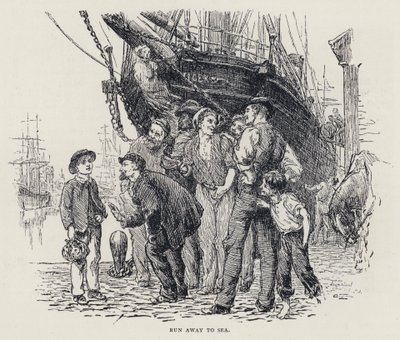 Huir al mar (grabado) de English School
