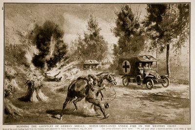 Atravesando el fuego de los proyectiles alemanes: Ambulancias motorizadas bajo fuego en el frente occidental, 1914-19 de English School