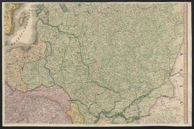 Rusia, desde Europa, describiendo todos los cambios de Territorio, junto con sus desviaciones en las líneas fronterizas de sus varios Imperios y Estados acordados y confirmados por el tratado definitivo de París, 20 de noviembre de 1815, publicado en 1816  de English School
