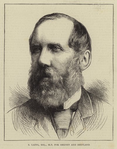 S Laing, Esquire, Diputado por Orkney y Shetland (grabado) de English School