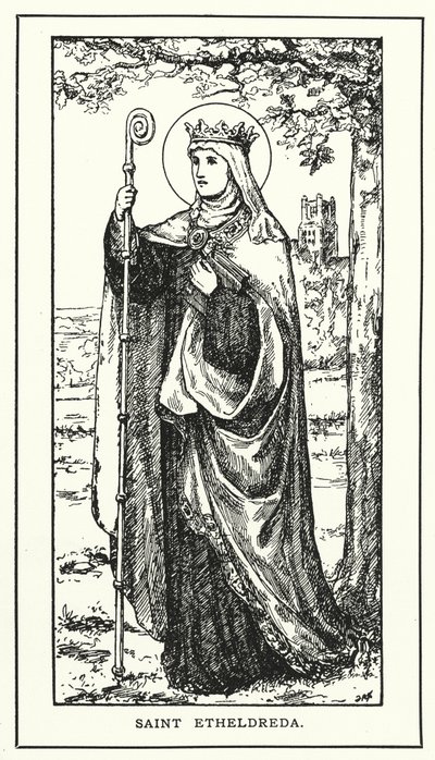 Santa Etheldreda (grabado) de English School