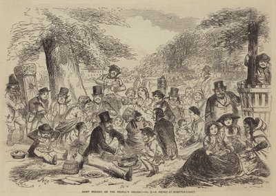 San Lunes, o el día festivo del pueblo, un picnic en Hampton Court de English School