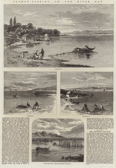 Pesca de salmón en el río Tay de English School
