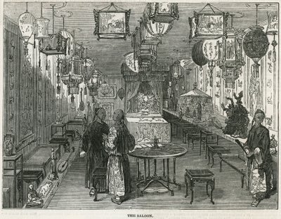 Salón de la chatarra china traída a Londres como curiosidad de English School