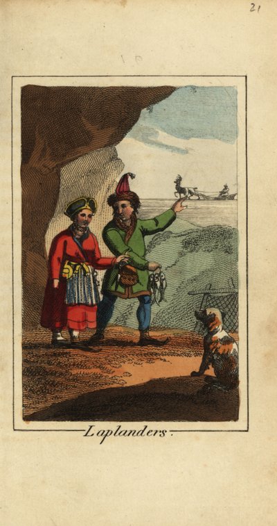 Pueblo sami, lapones, hombre y mujer de Laponia de English School