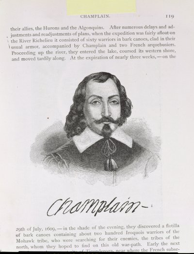 Samuel de Champlain, ilustración del Volumen IV de 