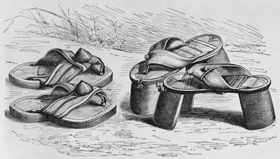 Sandalias y zuecos del oeste de Sudán, posiblemente Mandingo, de 