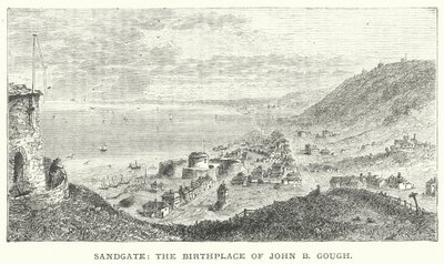 Sandgate, lugar de nacimiento de John B. Gough (grabado) de English School