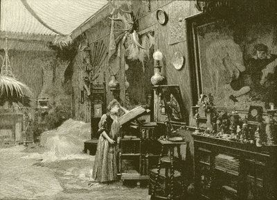 Sarah Bernhardt en su estudio de English School