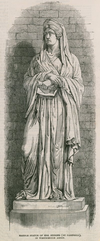 Monumento a Sarah Siddons en la Abadía de Westminster de English School