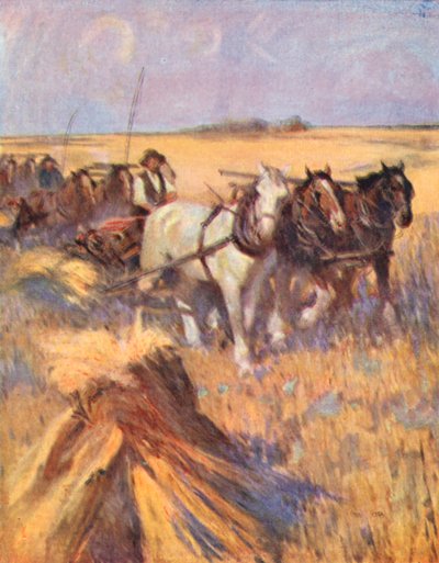 Saskatchewan, el escocés moderno en su autocarpeta (litografía en color) de English School