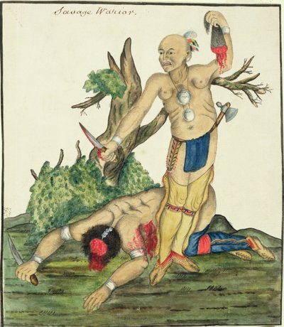 Guerrero salvaje, c.1800 de English School