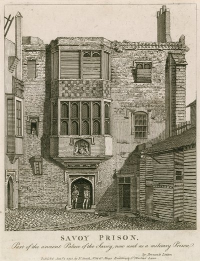 Prisión de Savoy, parte del antiguo Palacio de Savoy, ahora usado como prisión militar de English School