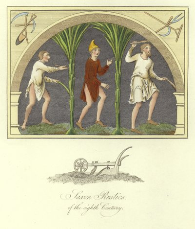 Rústicos sajones del siglo VIII de English School