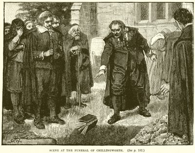 Escena en el funeral de Chillingworth de English School