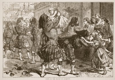 Escena en el Alivio de Lucknow, ilustración de Cassells Illustrated History of England de English School