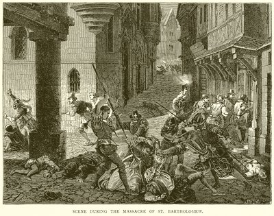 Escena durante la masacre de San Bartolomé de English School