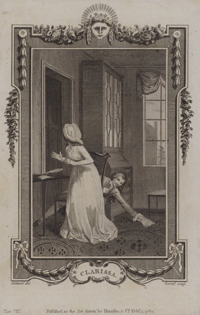 Escena de Clarissa, de Samuel Richardson de English School