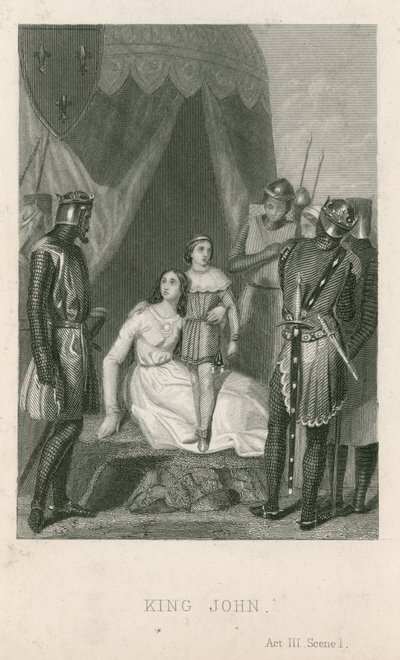 Escena de King John de William Shakespeare de English School