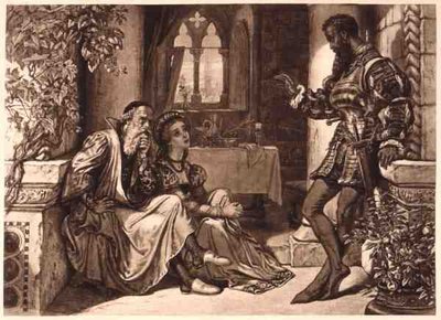 Escena de Otelo, Acto I Escena 3, de William Shakespeare de English School